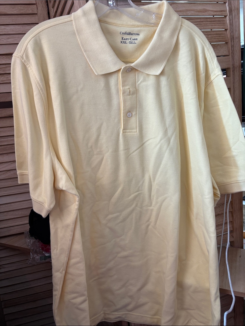 croft & barrow Pale Yellow Short-Sleeve Polo XXL